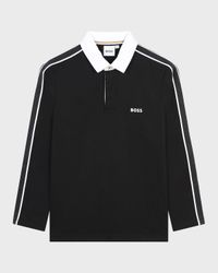 Boy's Logo-Print Polo Shirt, Size 6-12