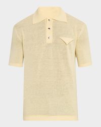 Men's Linen-Knit Polo