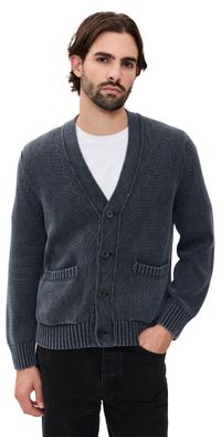Corridor Acid Wash Cardigan Black XXL