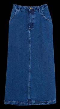 American Vintage - Jupe midi denim en coton - Taille L - Bleu