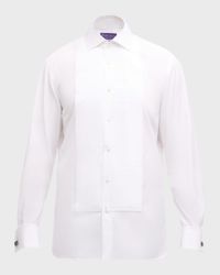 Men's Solid Poplin Aston Pleated Formal Dress Shirt