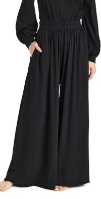 Lunya Pima Wide Leg Pants Immersed Black XL