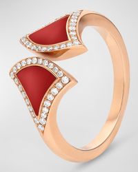 18K Rose Gold Divas' Dream Carnelian and Diamond Pave Ring