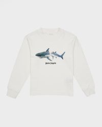 Boy's Split Shark Graphic T-Shirt, Size 4-10