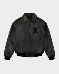 Men's Icon Leather Bomber Jacket