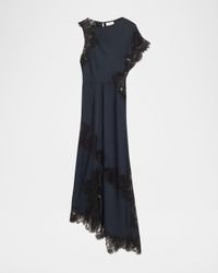 Alessia Satin and Lace Maxi Dress