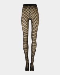 Velvet Scallop Net Tights