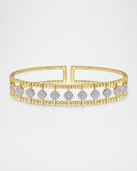 14K Yellow Gold Bujukan Diamond Cuff Bangle