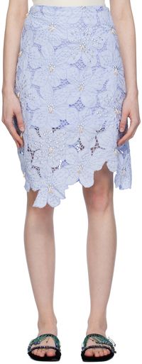 Wales Bonner Blue Constellation Midi Skirt
