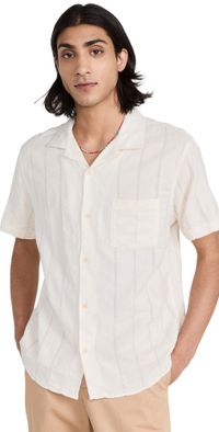 Corridor Striped Seersucker Shirt White L