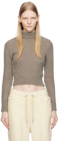 AMI Paris Taupe Brushed Turtleneck