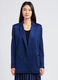 Max&co. - Blazer en sergé de jersey - Taille L - Bleu