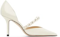 Jimmy Choo Off-White Aurelie 85 Heels