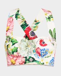 Floral Bustier Crop Top