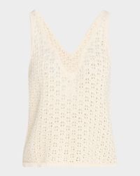 Open Crochet Pima Cotton Tank