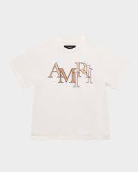 Kid's Staggered Logo Short-Sleeve T-Shirt, Size 4-12