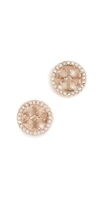 Tory Burch Miller Pave Stud Earrings Tory Gold/Crystal One Size