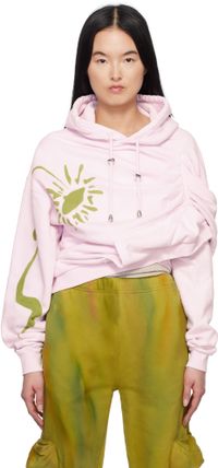 Collina Strada Pink Eva Draped Hoodie