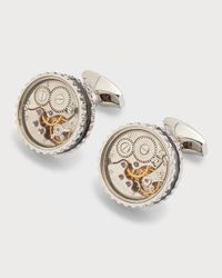 Men's Round Skeleton Gear Cufflinks