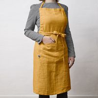 L'effet Papillon - Tablier de chef en gaze de coton - Taille Unique - Jaune