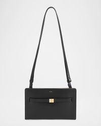 Belted Smooth Leather Crossbody Bag