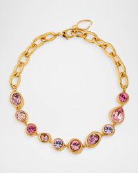 Hammered Stones Chain Necklace