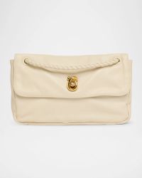 Knot Flap Leather Shoulder Bag