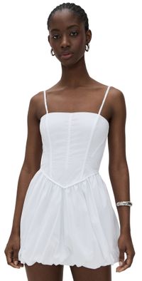 Fleur du Mal Poplin Corset Bubble Dress White 6