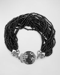 Black Spinel Multi-Strand Bracelet