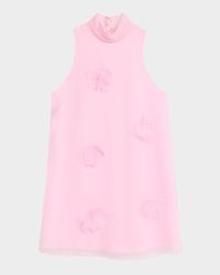 Sylvia Floral High-Neck Mini Dress