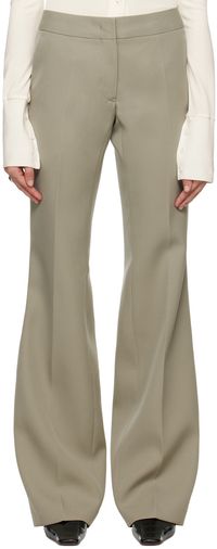 Jil Sander Pantalon évasé kaki