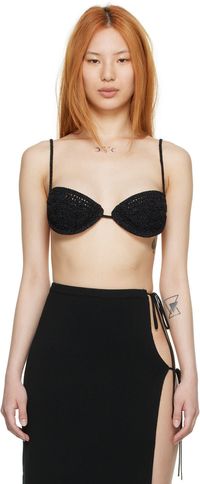 Magda Butrym Black Cotton Bra
