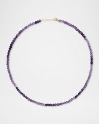 Jumbo Ombré Amethyst Necklace in 14K Yellow Gold, 17"L