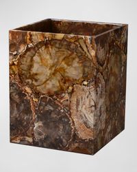 Petrified Wood Wastebasket