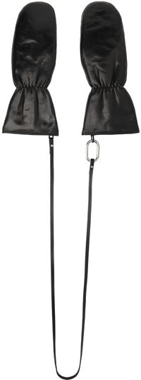 Jil Sander Black Puffy Mittens