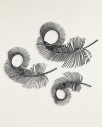 A Set of Three Coiled Plumes Wall Art
