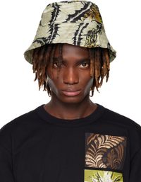Dries Van Noten Yellow & Black Printed Bucket Hat