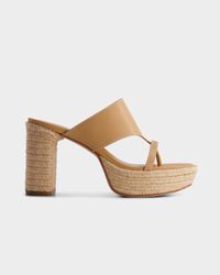 Tera Leather Espadrille Slide Sandals