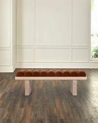 Caspian Channel-Tufted Bench, 52"