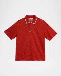 Men's Tipped Cotton Mesh Polo Shirt