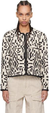 Isabel Marant Etoile Off-White & Black Deliona Jacket