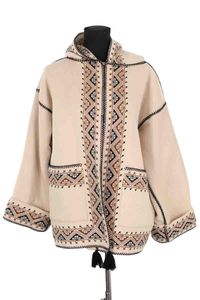 Antik Batik - Seconde Main - Manteau en laine - Taille XS - Beige