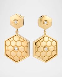 Baia Sommersa Earrings in 18K Yellow Gold with White Diamonds