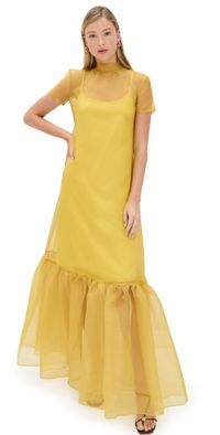 STAUD Calluna Dress Chartreuse L