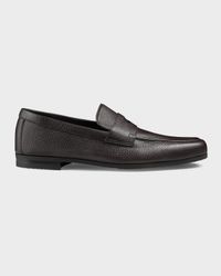 Men's Thorne Soft Textured Leather Penny Loafers