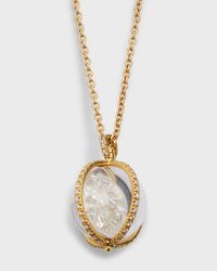 18K Yellow Gold Kaleidoscope Shaker Pendant Necklace with Diamond Pave