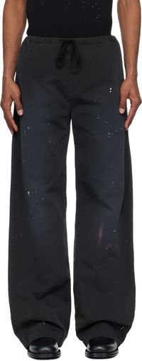MM6 Maison Margiela Black Cotton Trousers