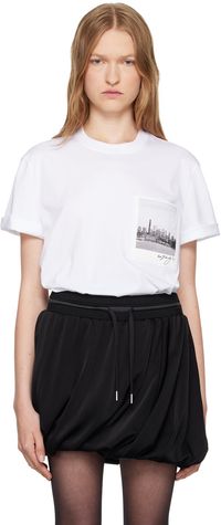 Helmut Lang White Skyline Postcard T-shirt