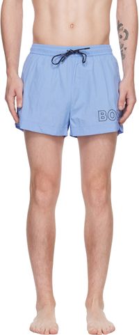 BOSS Blue Outline Swim Shorts