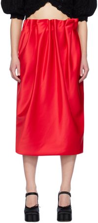 Simone Rocha Jupe midi rouge à plis
